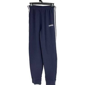 Mens Adidas Navy Stripe Track Pants Terry Size Small Climalite Sweat 1504